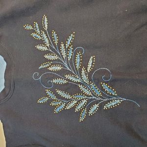 Blue Floral Sweatshirt